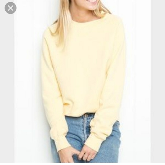 Brandy Melville Tops - ⚡Flash Sale⚡Brandy Melville Yellow Sweat Shirt